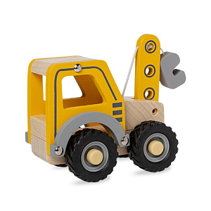 Игрушечный трактор с краном LUKNO, жёлтый